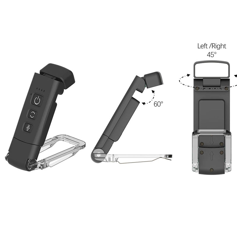 3 Modes 5 Brightness LED Clip on Reading Lamp- USB Rechargeable_6