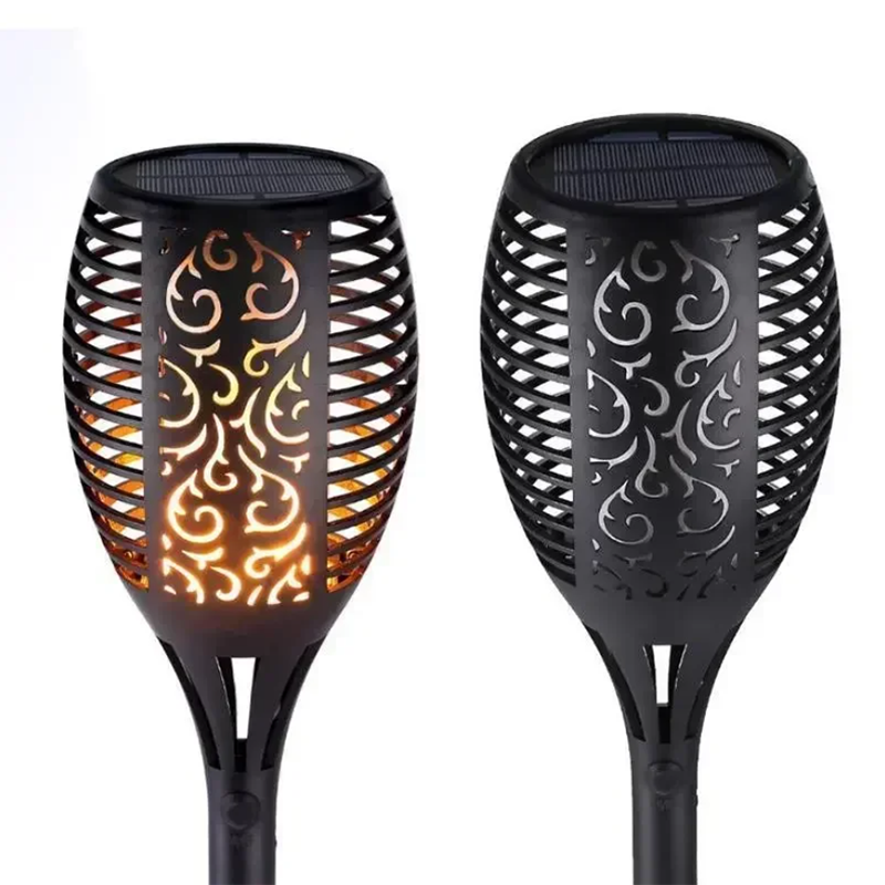 12LED Solar Flame Torch Light Flickering Floor Lamp_6