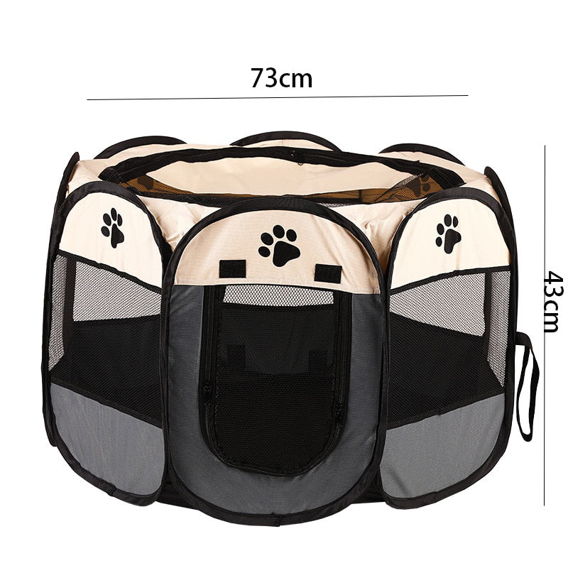 Portable Foldable Pet Tent Kennel Octagonal Fence_9