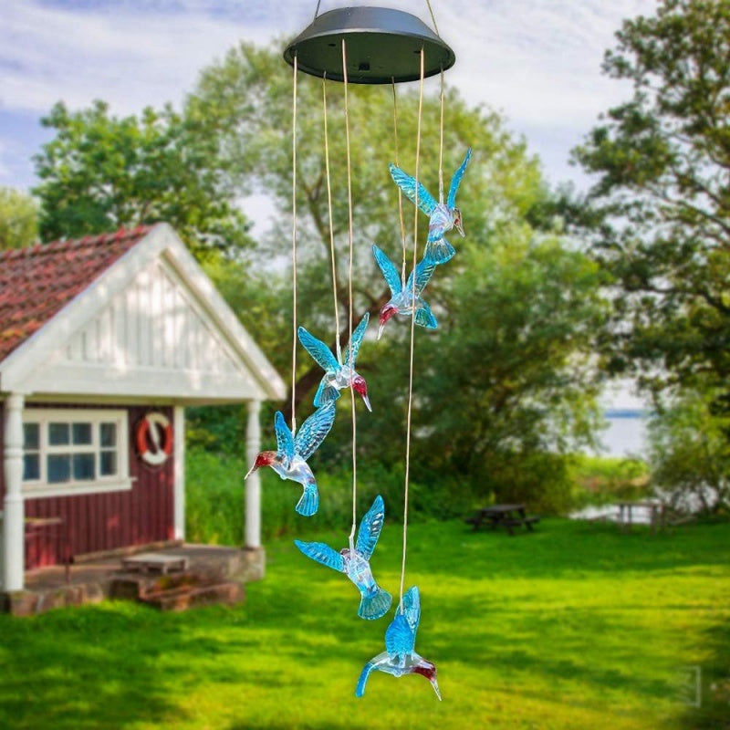 Solar Power Wind Chimes and Pendants for Courtyard and Outdoor_3