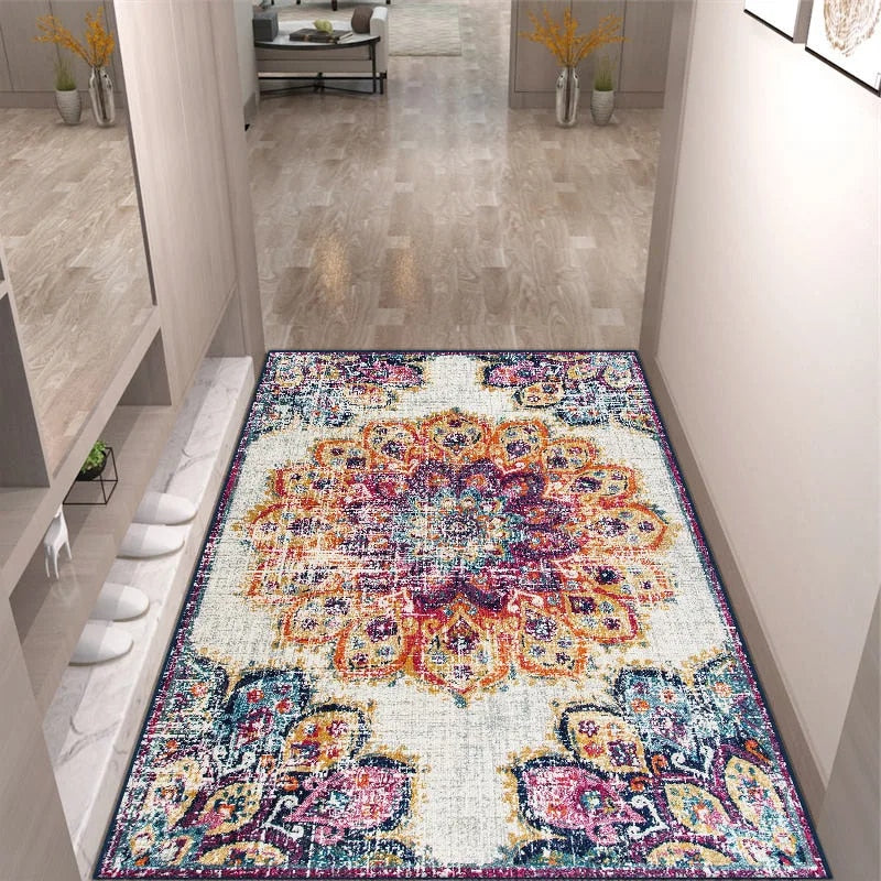 40*60CM Light Luxury Retro Entry Door Carpet Crystal Velvet Floor Mat_1