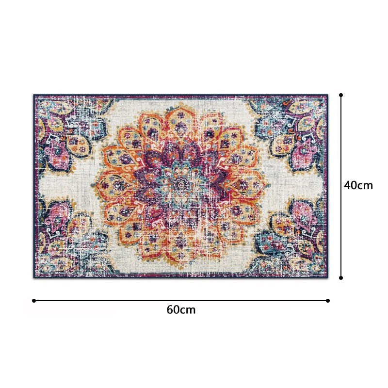 40*60CM Light Luxury Retro Entry Door Carpet Crystal Velvet Floor Mat_4