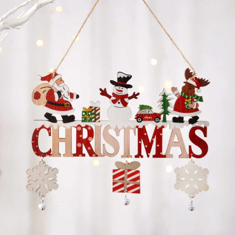 Gnome Santa Claus Wooden Hanging Ornament_1