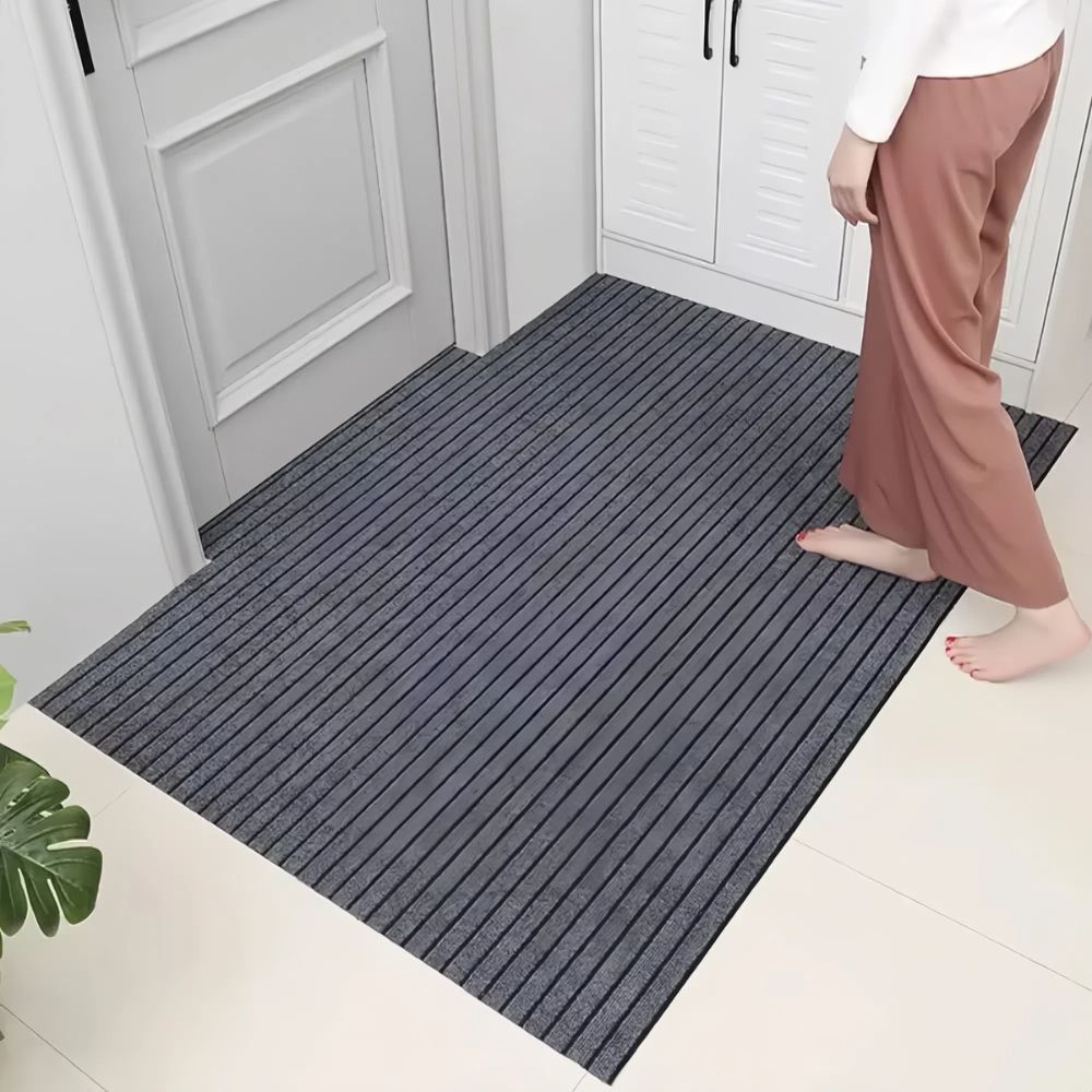 Modern Minimalist Square Floor Mat Durable Non Slip Indoor Outdoor Use_0