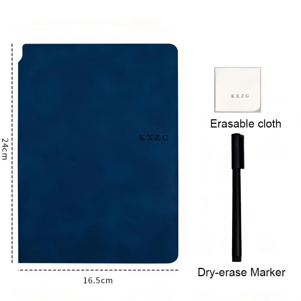 Reusable Whiteboard Notebook Set with Pen, Cloth, and Planner_6