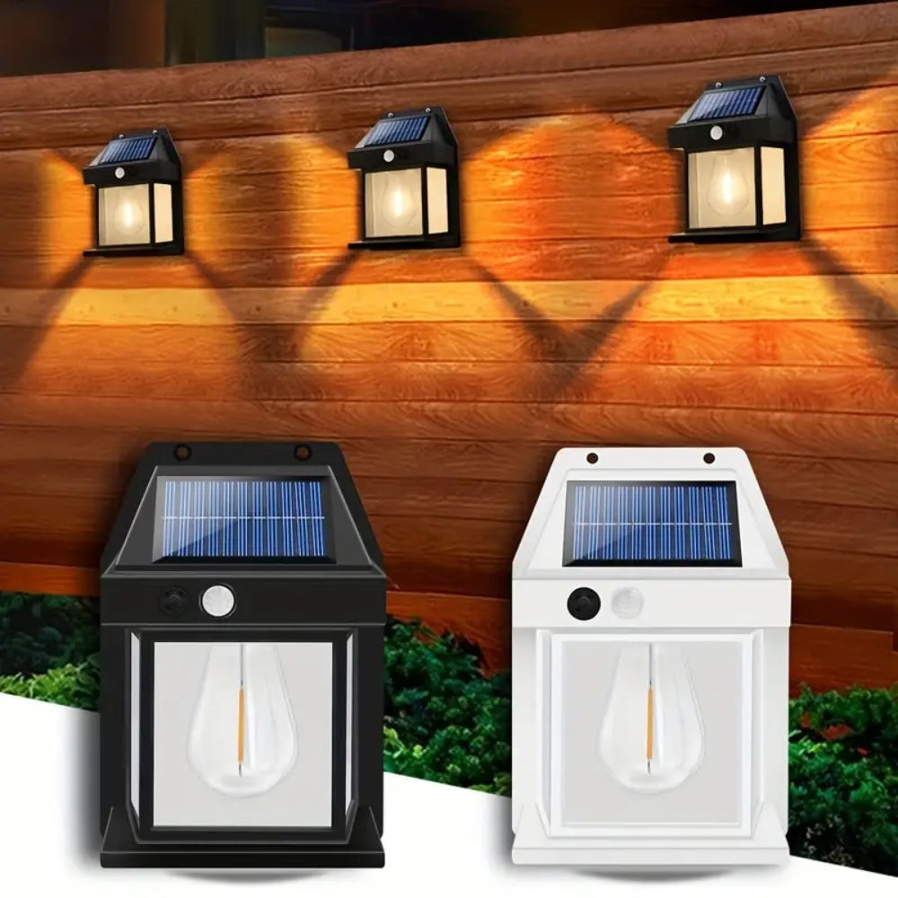 Outdoor Solar Wall Lamp Waterproof Tungsten Filament Lamp Induction Lamp_0