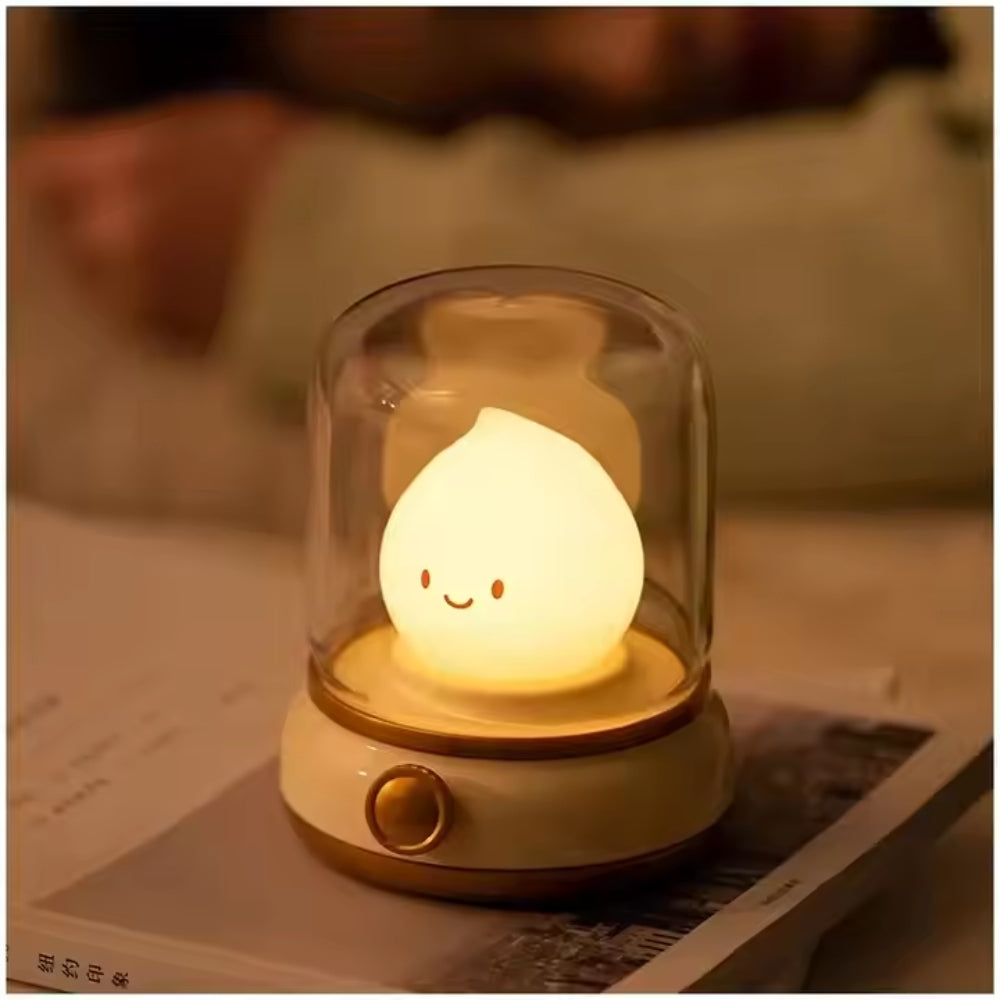 Mini Desktop LED Cute Night Lamp USB Rechargeable Portable Cartoon Table Lamp_3