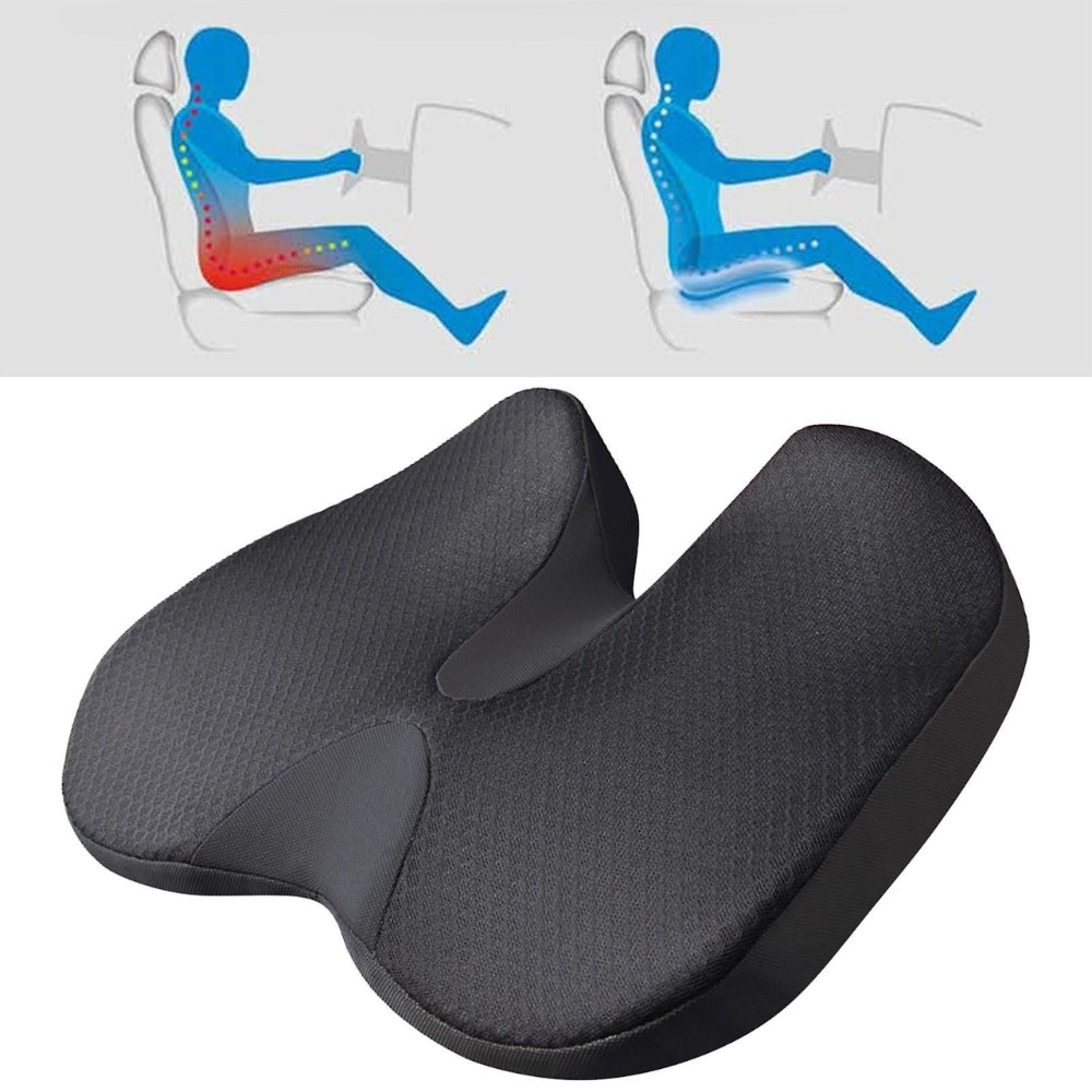 Memory Foam Seat Cushion Non Slip Car Seat and Chair Comfort_3