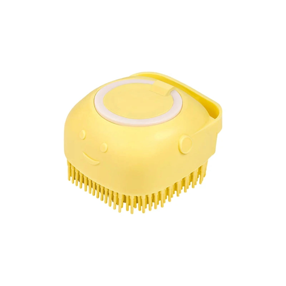 Dog Bathing Brush Pet Massage Brush Shampoo Dispenser Soft Silicone Brush_7