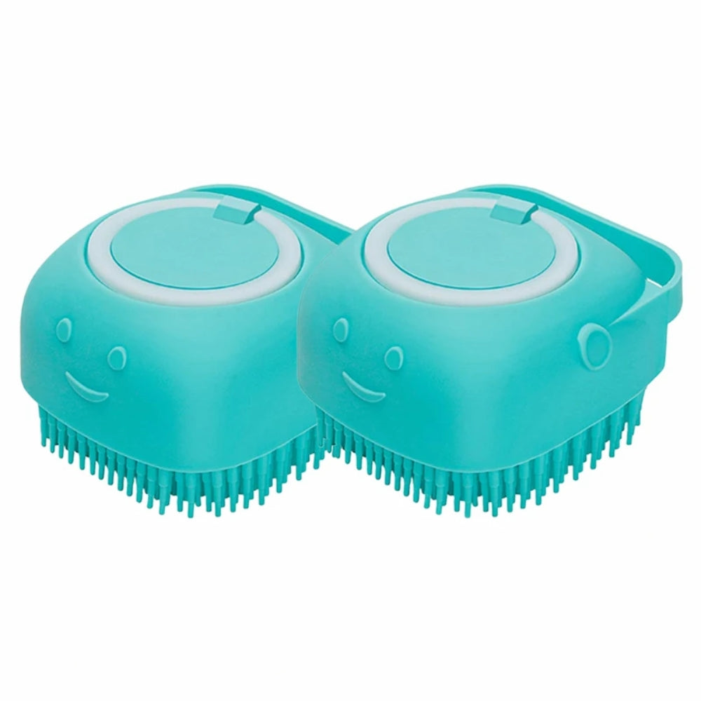 Dog Bathing Brush Pet Massage Brush Shampoo Dispenser Soft Silicone Brush_8