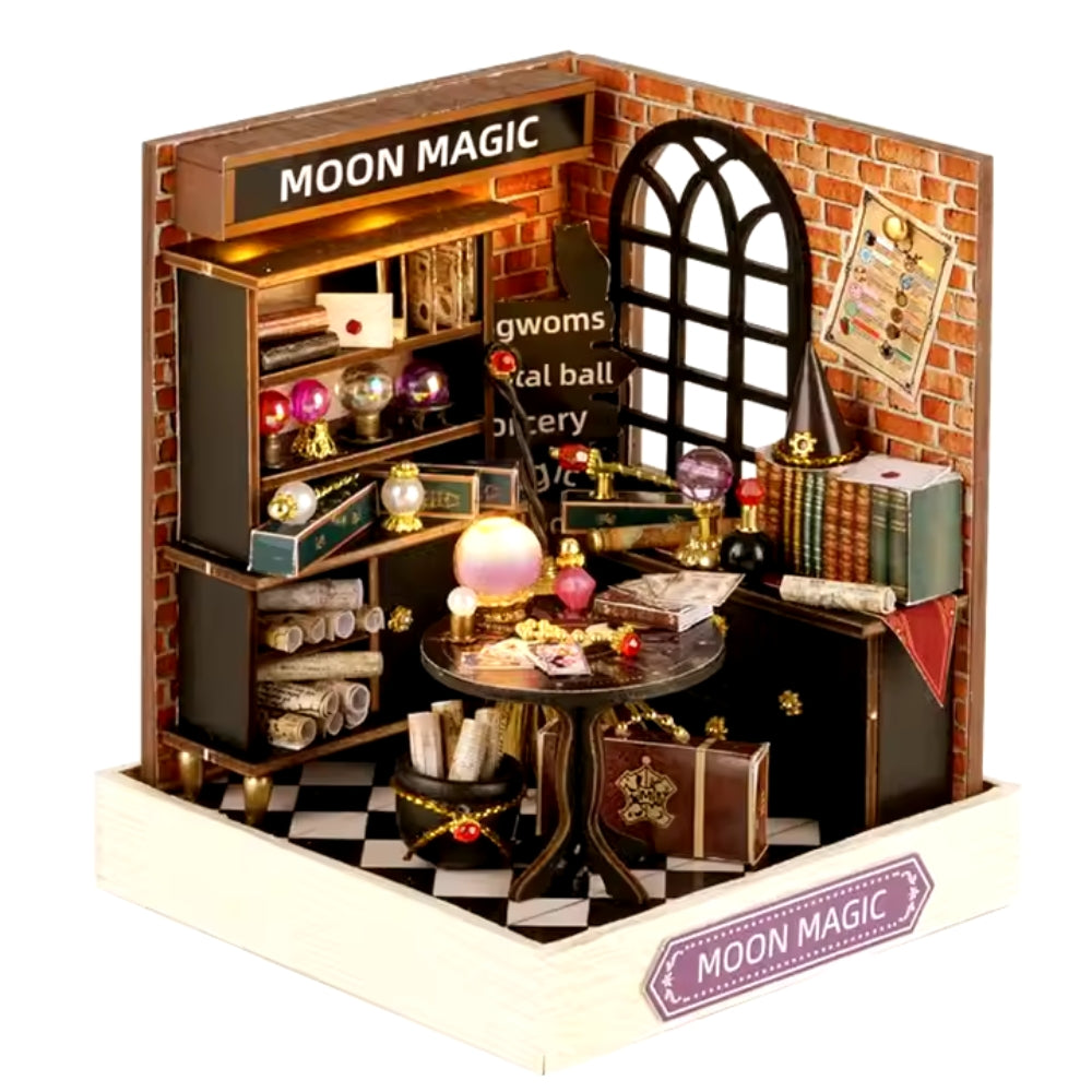 Magic Wooden Doll House Mini Kit DIY Handmade Assembly Model Building Room_11