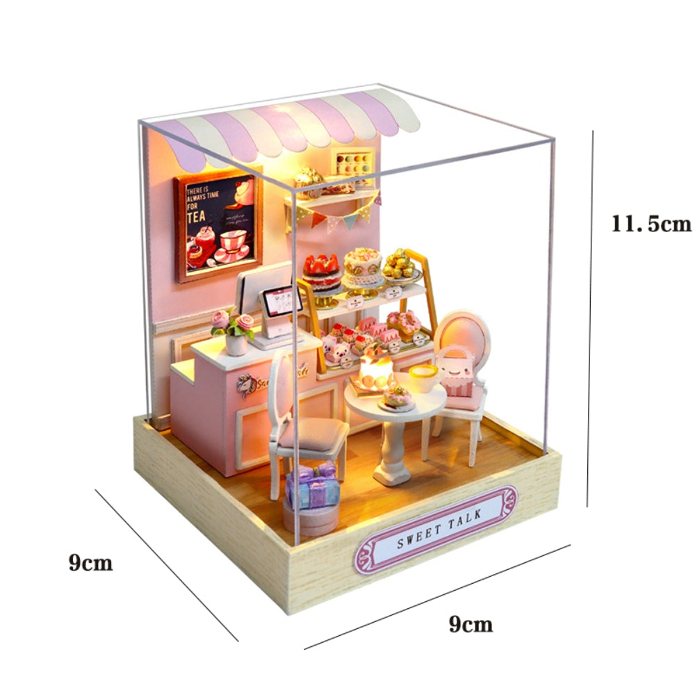 Magic Wooden Doll House Mini Kit DIY Handmade Assembly Model Building Room_13