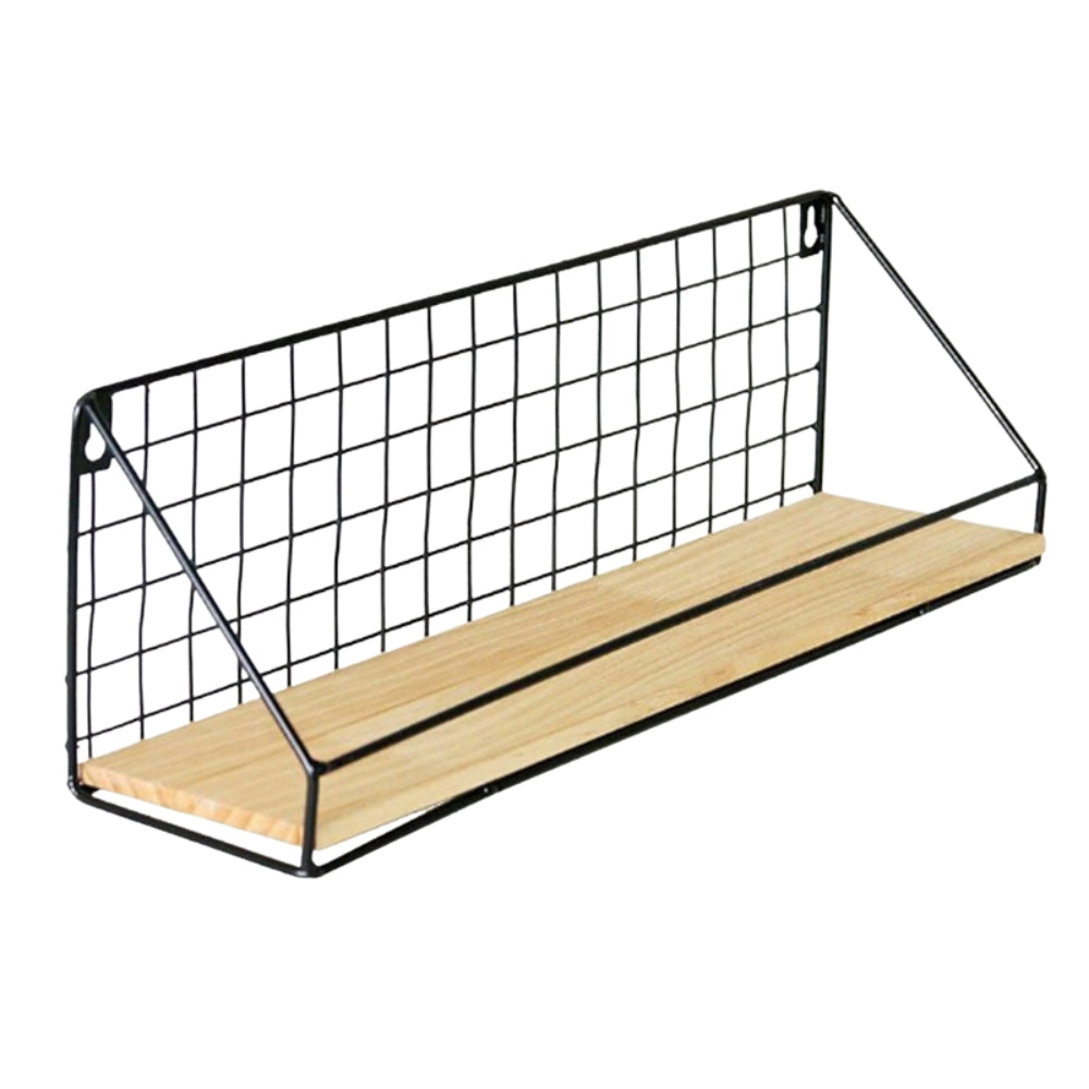 Non Perforated Storage Rack Wall Mounted Rural Wooden Storage Rack_8