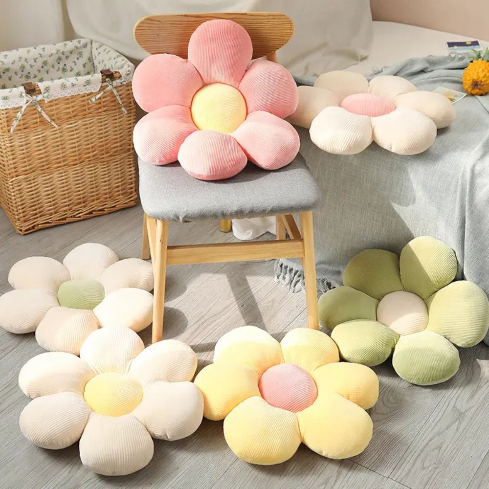 Colorful Flowers Plush Pillow Plant Petal Cushion Stuffed Toys_0