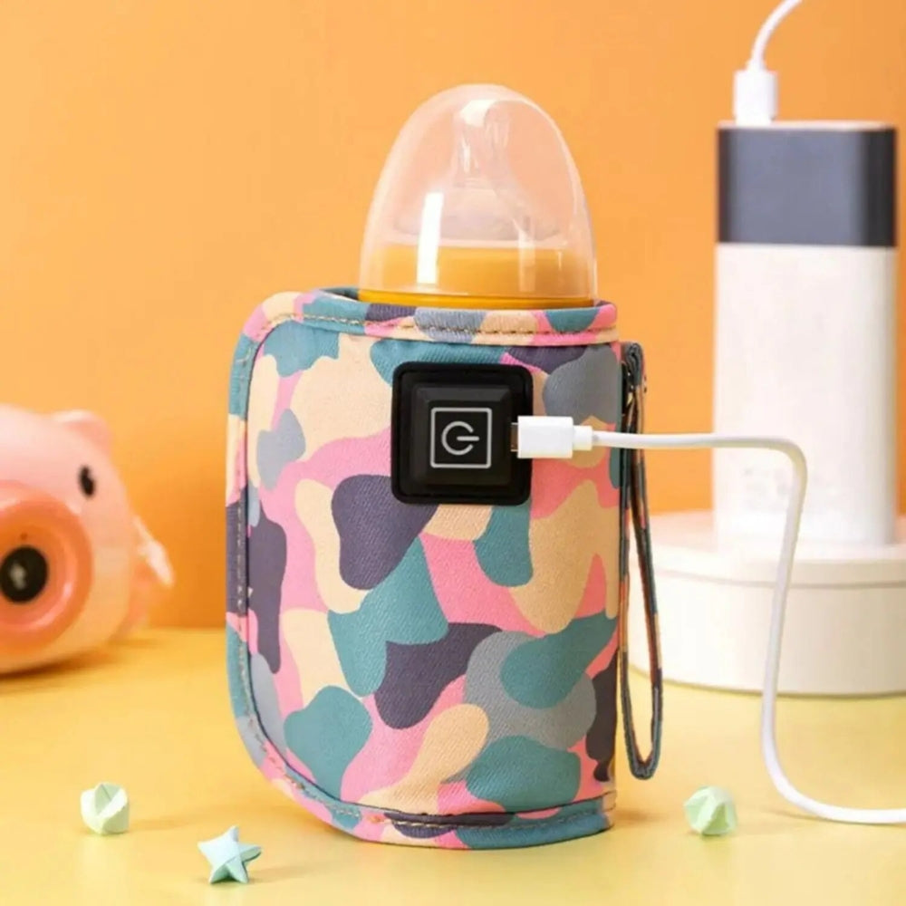 USB Milk Water Warmer Bottle Heater Travel Stroller Insulated Bag Baby Nursing_2