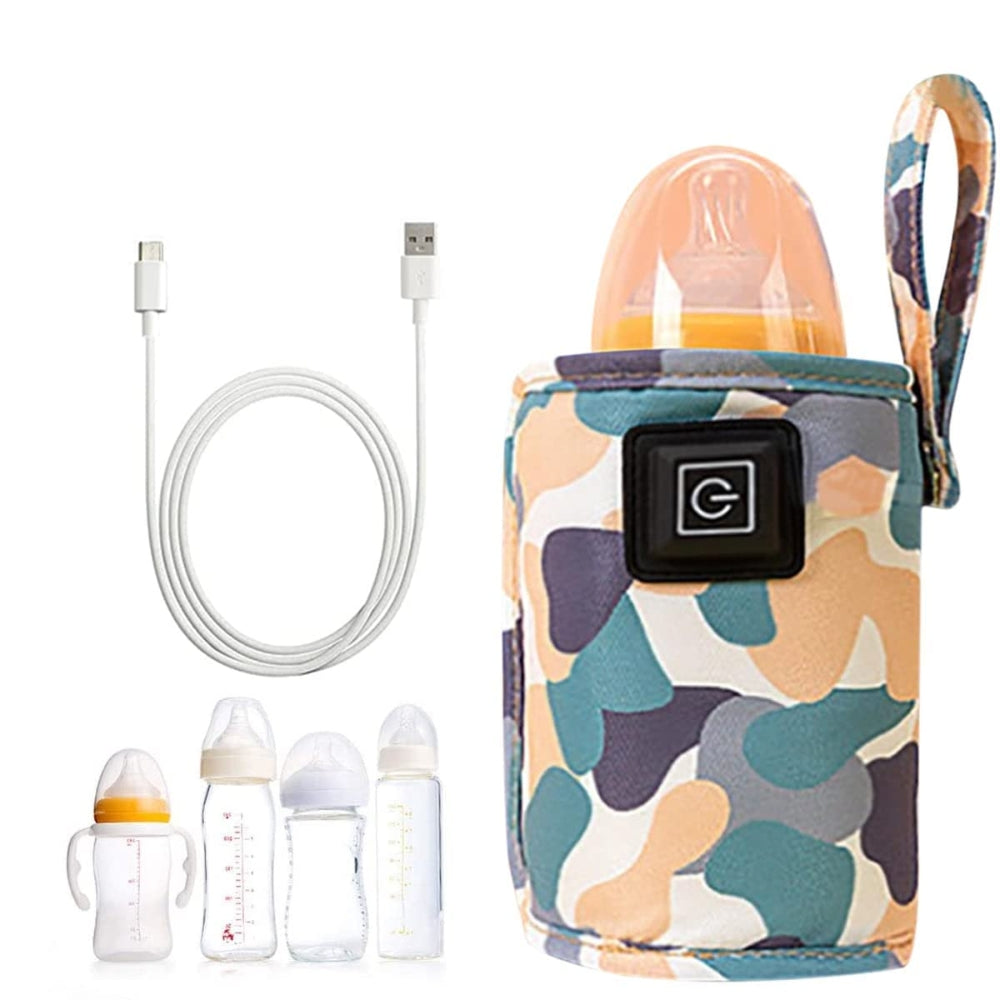 USB Milk Water Warmer Bottle Heater Travel Stroller Insulated Bag Baby Nursing_3