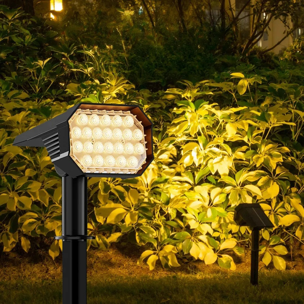 RGB Solar Spotlight Outdoor Solar Landscape Spot Powered Wall Lights Waterproof_2