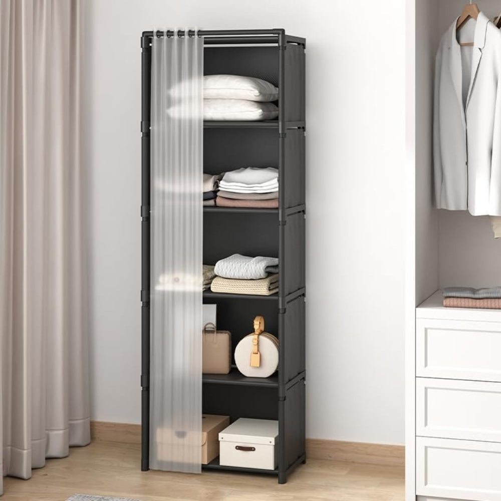 Dustproof Wardrobe High Capacity Partition Bookshelf Bedroom Storage Cabinet_0