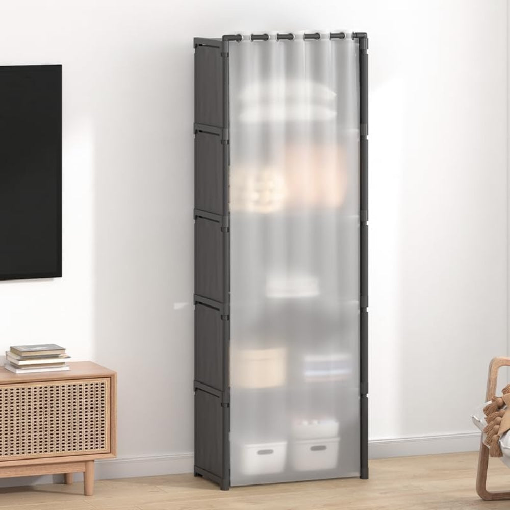 Dustproof Wardrobe High Capacity Partition Bookshelf Bedroom Storage Cabinet_2