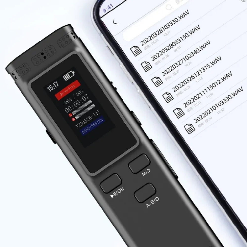 Digital Voice Recorder Voice Activated Audio Recording Noise Reduction with Playback_3