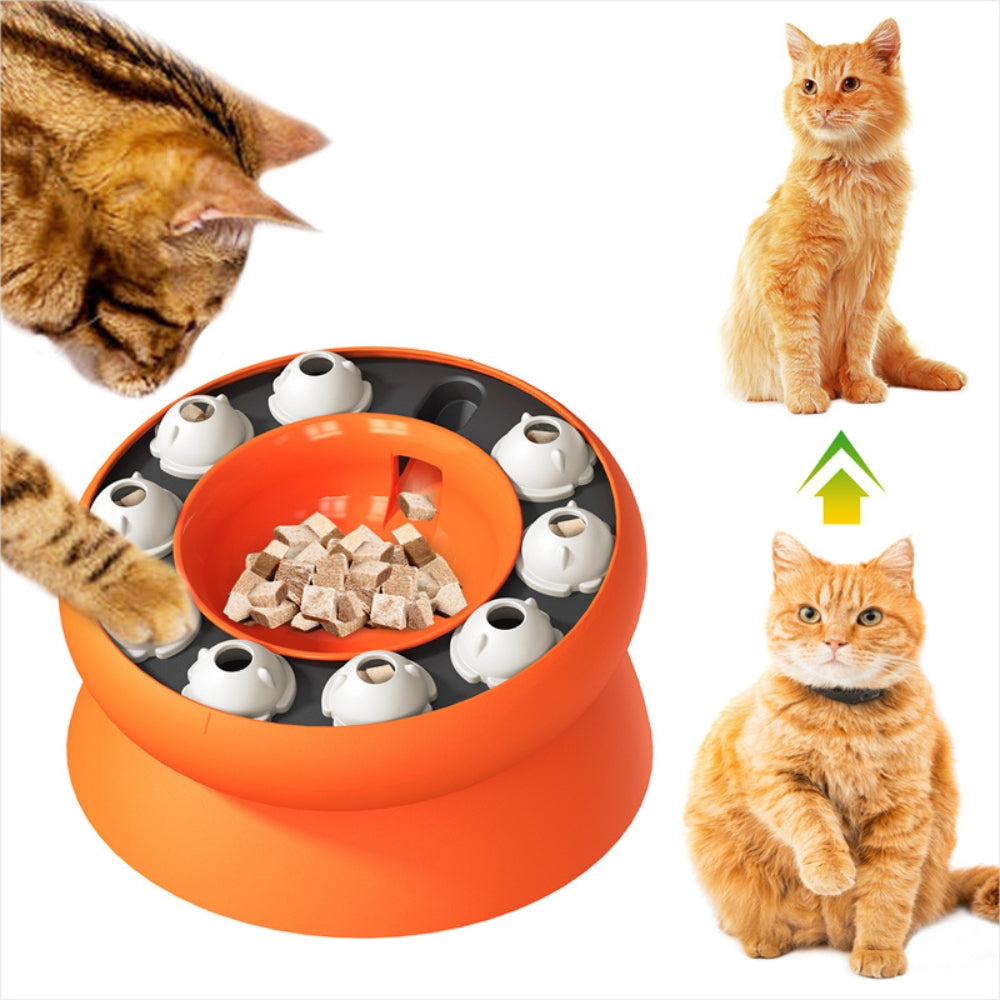 Slow Feeder Cat Bowl Cat Stomach Healthy Slanted Design Multifunction Pet Feed Bowl_4