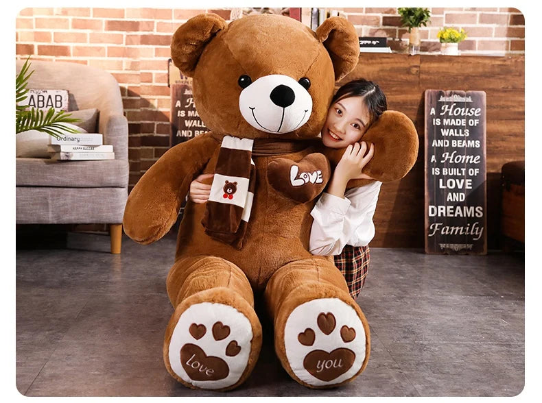 High Quality 4 Colors Teddy Bear With Scarf Stuffed Animals Bear Plush Toys Doll Pillow Kids Lovers Birthday Baby Gift