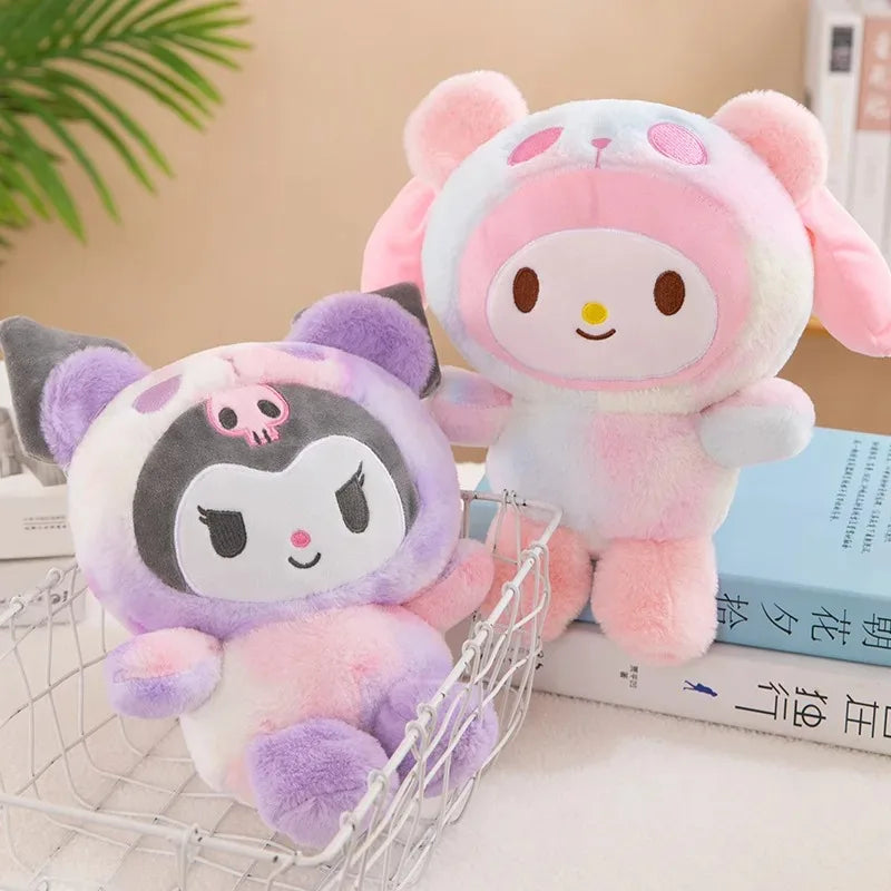 Sanrio 25Cm Anime Sanriod Toys Kawaii Kuromi Mymelody Cinnamorol Plush Soft Stuffed Animals Doll Plushie Pillow Xmas Gift Decor