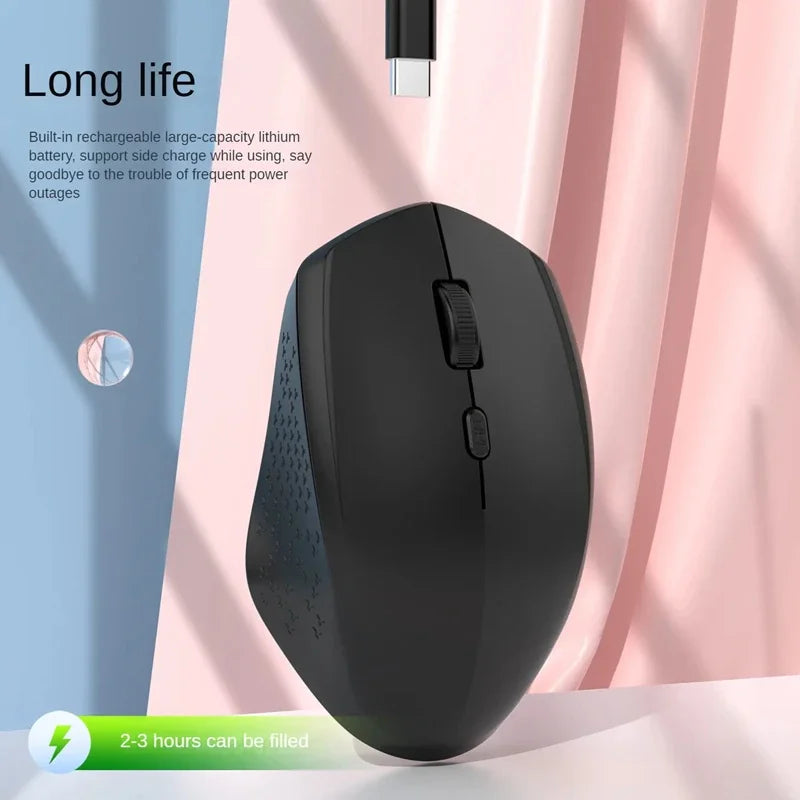 Xiaomi Mijia Wireless Mouse 2.4GHz Bluetooth Dual Models 1600 DPI Readjustable Rechargeable Ergonomic Mice Silent Office Gaming