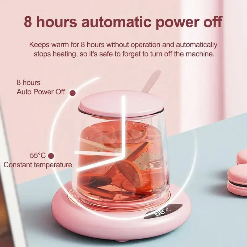 Mini Portable 55 degree USB Cup Warmer Coffee Mug Heating Coaster Smart Thermostatic Hot Plate Milk Tea Water Heating Pad Heater