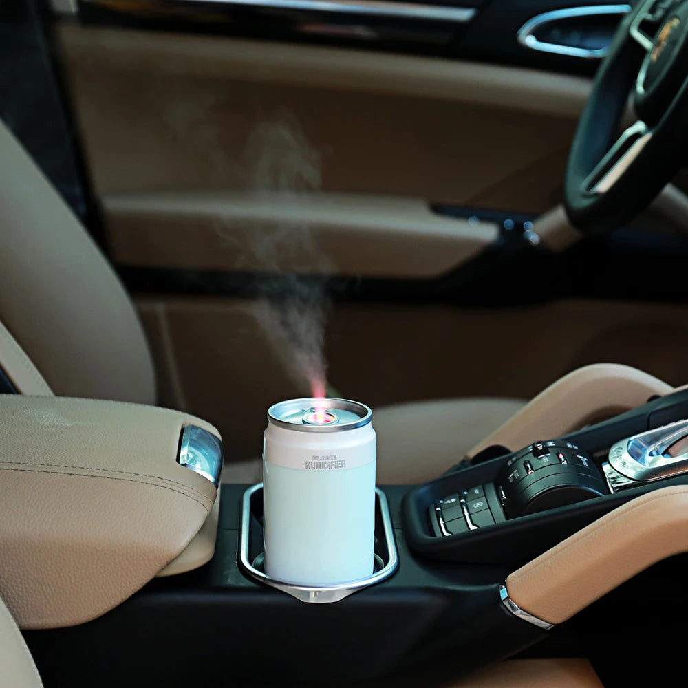 USB Air Humidifier 260ml Cup Size Cool Mist Maker For Car Bedroom Home Air Purifier H2O Humidifiers with RGB Color Candle Lights