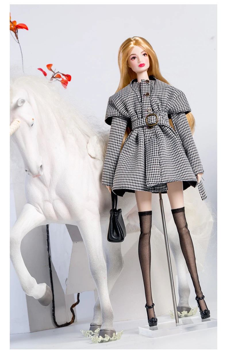 Supermodel Doll Clothes Suit European Fashion Classic Trench Coat Accessories Set Princess Dress DIY Limited Collection Gifts