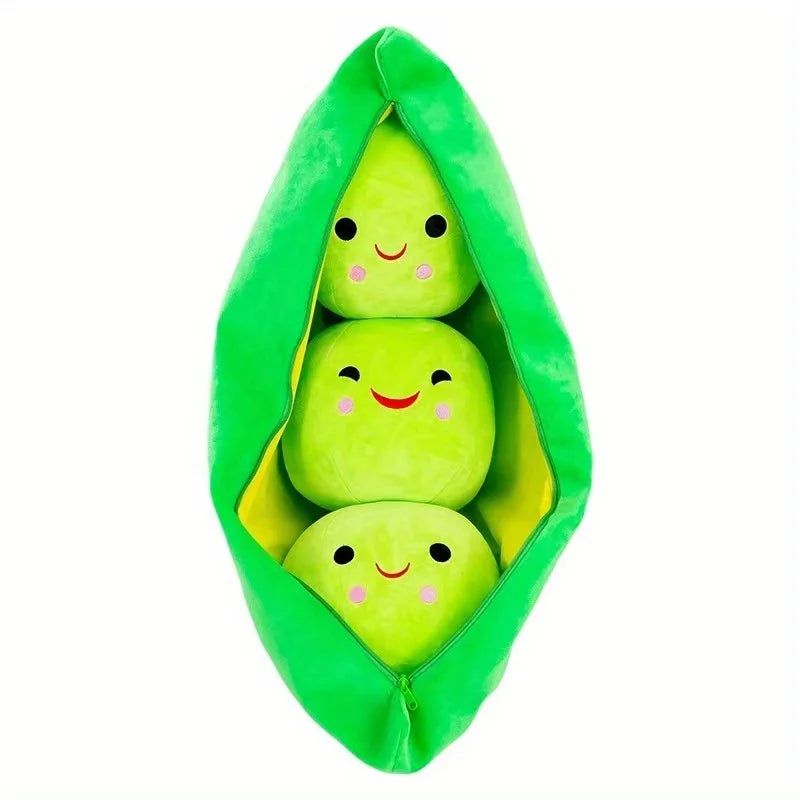 Cute Plush Peas Filled Plant Toy Creative Pea  Children Kawaii Doll Bean Baby Pillow Cushion  Girl Gift