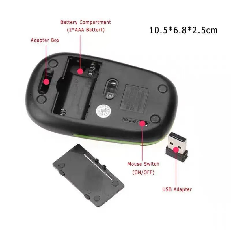 Ultra-thin Mouse 2.4Ghz Mini Wireless Optical Gaming Mouse Mice& USB Receiver Wireless Computer Mouse For PC Laptop