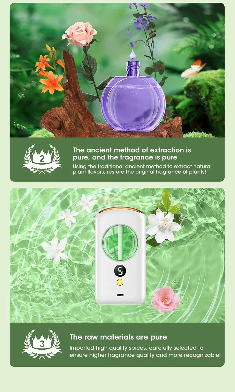 Desktop Diffuser Aromatherapy Machine USB Smart Air Purifier with Display Car Air Freshener Home Bathroom Deodorization