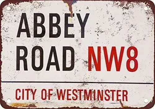 Abbey Road Vintage Look Reproduction Metal Tin Sign