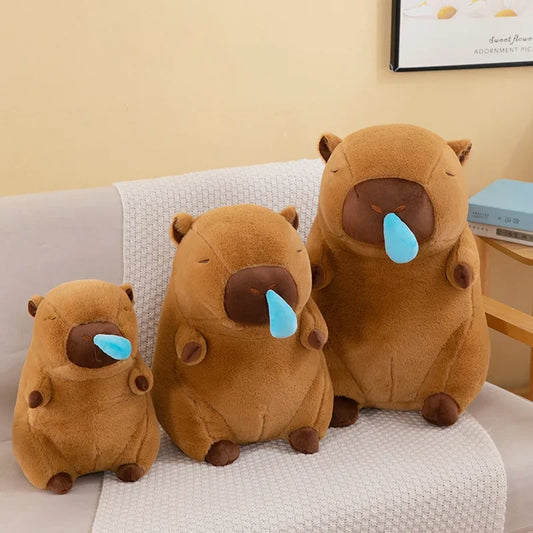 30-50cm Kapibala Cartoon Snot Capybara Plush Toy Kawaii Simulation Animal Ugly Cute Soft Stuffed Capybara Doll Throw Pillow Gift