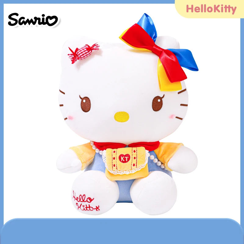 Anime Sanrio Hello Kitty Kulomi Cute Stuffed Plush Toys Plushies Soft Pillow Kawaii Pink Birthday Party Gift For Kid Girl Friend