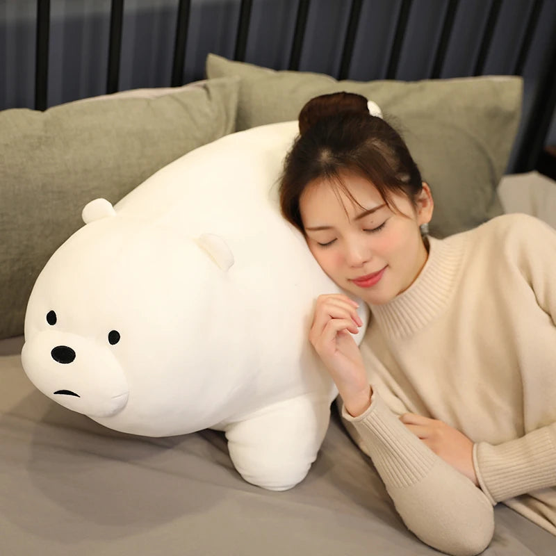 The Bare Bears Plush Grizzly Panda Ice Bear Toys Stuffed Doll We Bare Bears Plush Peluche Room Decor Bedside Cushion Kid Gifts