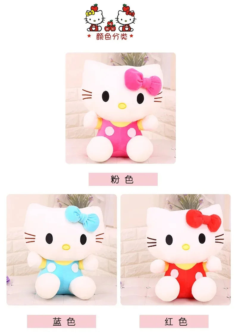 20Cm Sanrio Plush Toys Kawaii Hello Kitty Plushies Dolls Room Decoration Cute Stuffed Animal Toy Birthday Gift for Girls Friend