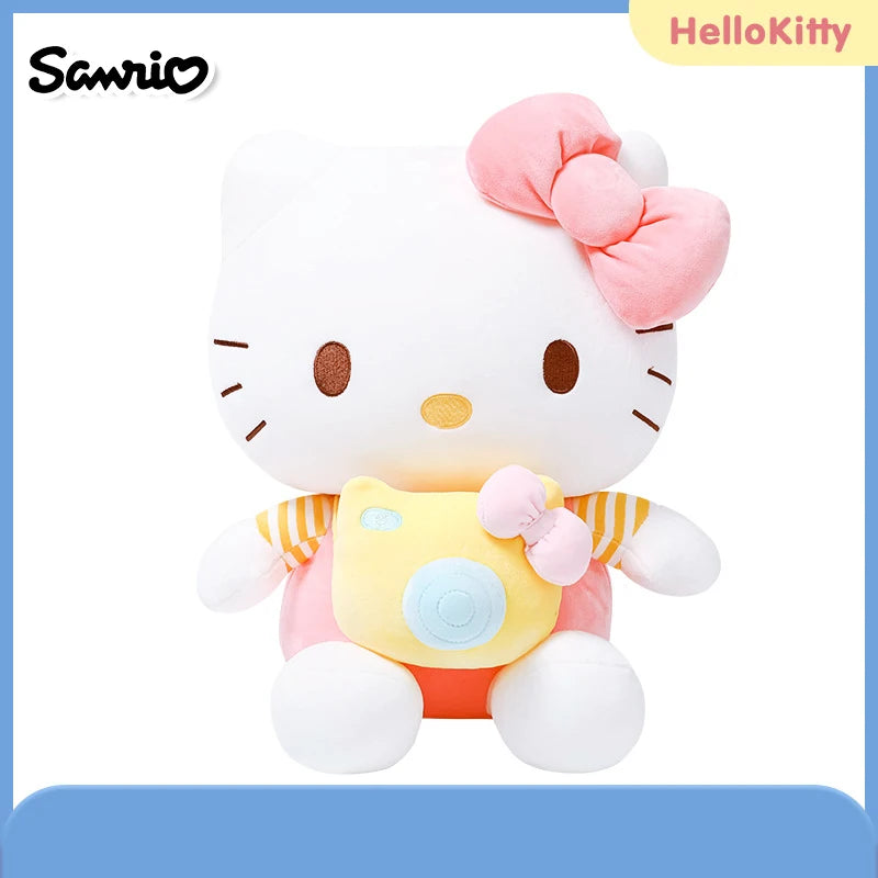 Anime Sanrio Hello Kitty Kulomi Cute Stuffed Plush Toys Plushies Soft Pillow Kawaii Pink Birthday Party Gift For Kid Girl Friend