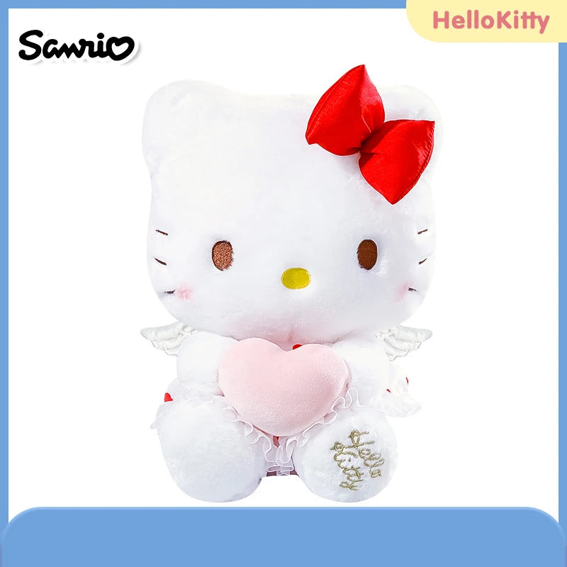 Anime Sanrio Hello Kitty Kulomi Cute Stuffed Plush Toys Plushies Soft Pillow Kawaii Pink Birthday Party Gift For Kid Girl Friend