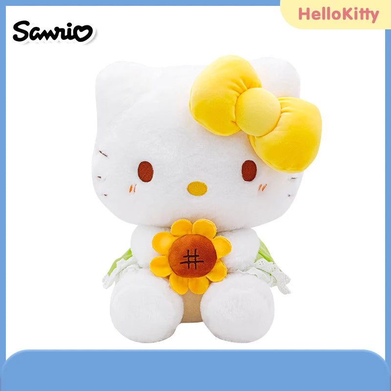 Anime Sanrio Hello Kitty Kulomi Cute Stuffed Plush Toys Plushies Soft Pillow Kawaii Pink Birthday Party Gift For Kid Girl Friend