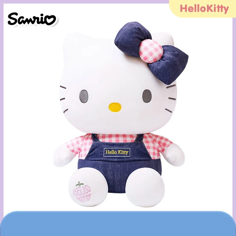 Anime Sanrio Hello Kitty Kulomi Cute Stuffed Plush Toys Plushies Soft Pillow Kawaii Pink Birthday Party Gift For Kid Girl Friend