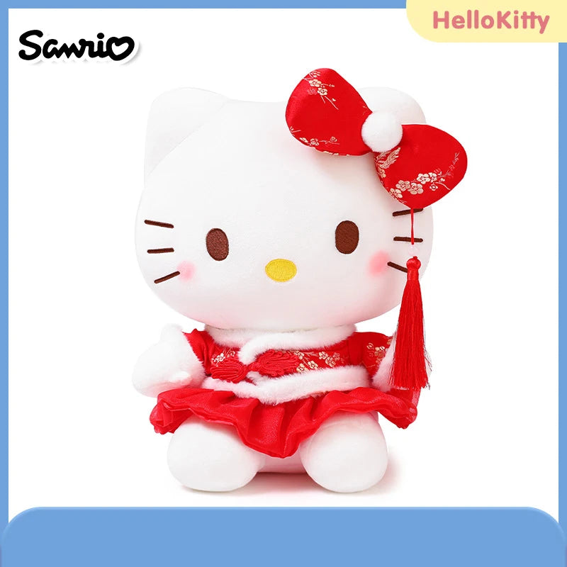 Anime Sanrio Hello Kitty Kulomi Cute Stuffed Plush Toys Plushies Soft Pillow Kawaii Pink Birthday Party Gift For Kid Girl Friend