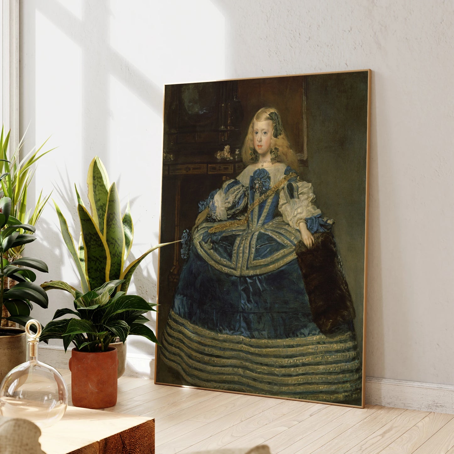 Retro Infanta Margarita Teresa In A Blue Dress Wall Art Prints Canvas Painting Poster Picture For Living Room Home Decor