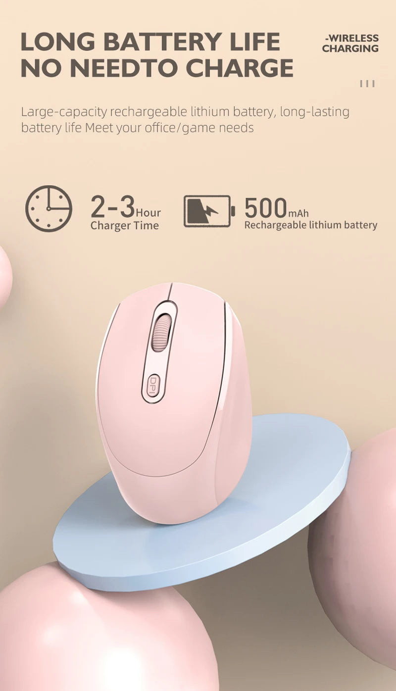 Xiaomi Mijia Wireless Mouse 2.4GHz Bluetooth Dual Models 1600 DPI Readjustable Rechargeable Ergonomic Mice Silent Office Gaming