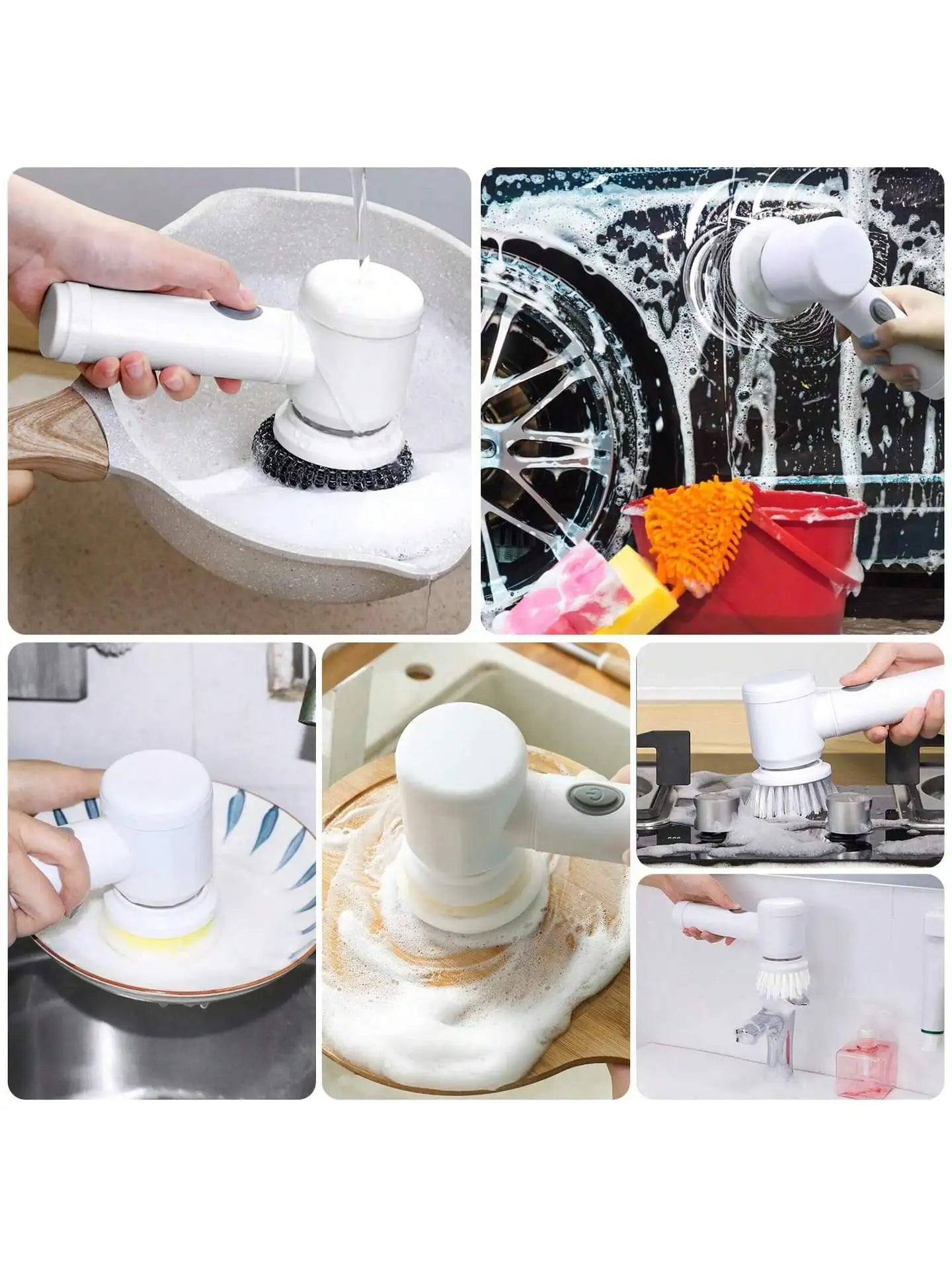 Xiaomi Electric Cleaning Brush Household Appliances Cordless Electric Floor Scrubber Replaceable Brush Head Household Cleaning