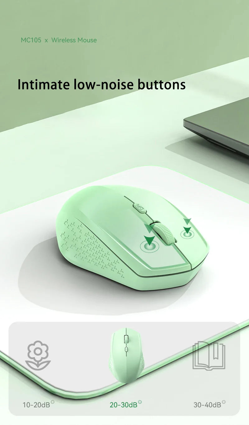 Xiaomi Wireless Mouse Bluetooth Mute Rechargeable 1600 Dpi 2.4Ghz Ergonomics Dual Model Type-C Mini Mouses For Pc Android Ios