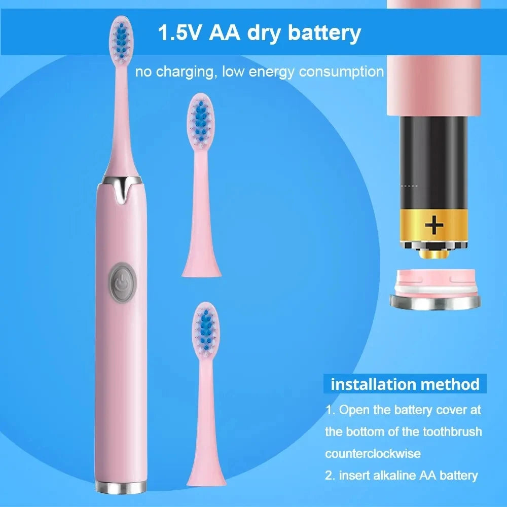 Sonic Electric Toothbrush IPX7 Waterproof Adult Couple Home Use Soft Bristle Replaceable With 4/8 Tooth Brush Heads