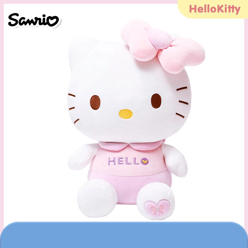 Anime Sanrio Hello Kitty Kulomi Cute Stuffed Plush Toys Plushies Soft Pillow Kawaii Pink Birthday Party Gift For Kid Girl Friend